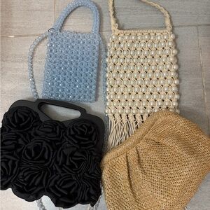 AKIRA Black, Blue, Cream, and Tan Clutch Collection